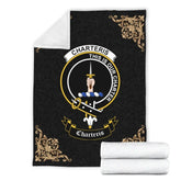 Clan Charteris (Earls of Wemyss) Crest Tartan Premium Blanket Black RD55 Clan Wemyss Tartan Today